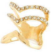 Thumbnail for your product : Charlotte Russe Rhinestone Chevron Cage Ring