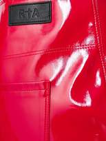 Thumbnail for your product : RtA patent faux-leather cropped flared trousers