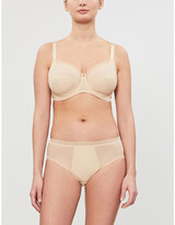Thumbnail for your product : Fantasie Fusion striped underwired mesh and stretch-jersey bra