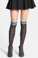 Thumbnail for your product : Kensie Over the Knee Pointelle Socks