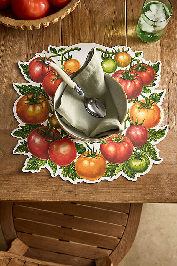 Tomato Wreath Paper Placemats