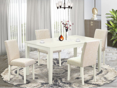 Alcott Hill Maribeth 5 - Piece Rubberwood Solid Wood Dining Set