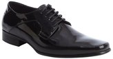 Thumbnail for your product : Kenneth Cole Reaction black patent leather textured lace-up oxfords