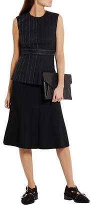 Cédric Charlier Pleated Wool-Blend Top