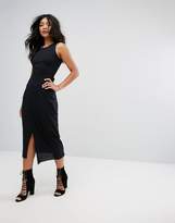 Thumbnail for your product : AllSaints Dress With Thigh Split In Black