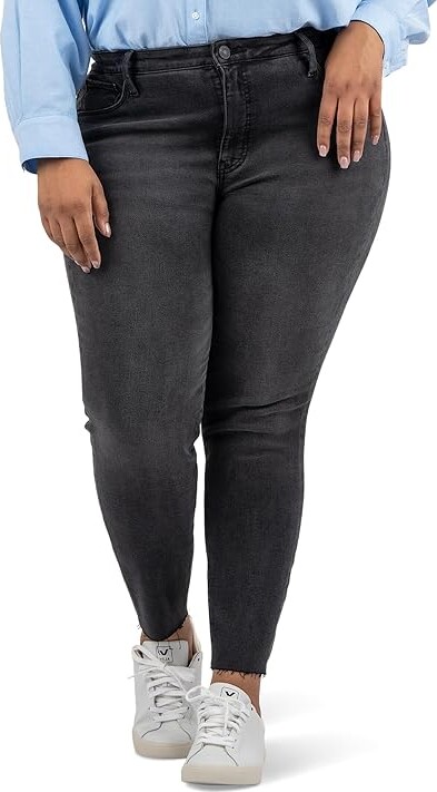 KUT from the Kloth Plus Size Charlize High Rise Fab Ab Cigarette Leg-Raw Hem Women's Jeans Sensitive : 16W 27.5, Cotton/Denim/Lyocell
