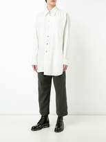 Thumbnail for your product : Ann Demeulemeester Grise striped long shirt