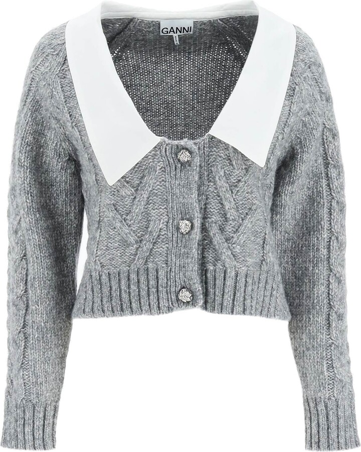 Ganni Women's Gray Sweaters | ShopStyle