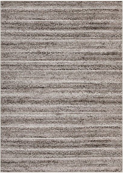 DobleePy 8'x10'WashableModernLivingRoomBedroomRugswithStrippedLinesSoftLowPileFoldableThinMatforDiningRoomHomeOfficeGrey
