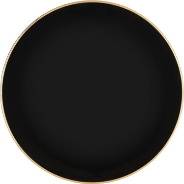 Ecoquality 13 Inch Round Hammered Black Plates 48 Guests