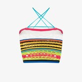 Thumbnail for your product : AGR Striped Crazy Knit Crop Top
