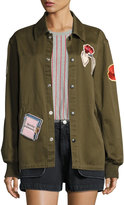 Thumbnail for your product : Opening Ceremony Gestures Twill Coach Jacket, Olive