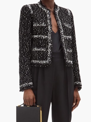 Giambattista Valli Speckled-boucle Wool-blend Tweed Jacket - Black Multi