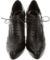 Thumbnail for your product : Christian Dior Brogue Leather Booties