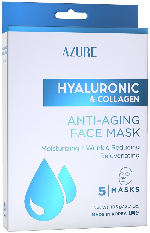 AZURE Hyaluronic & Collagen AntiAging Sheet Facemask 5 Pack ShopStyle