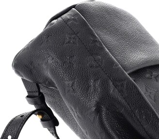 LOUIS VUITTON Sorbonne Monogram Empreinte Leather Backpack Black