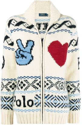 Polo Ralph Lauren Intarsia-Knit Wool-Blend Cardigan