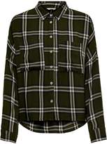Thumbnail for your product : Only Jasmilla Plaid Boxy Long Sleeve Shirt