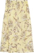 Thumbnail for your product : Topshop Printed silk-georgette skirt