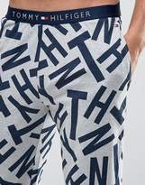 Thumbnail for your product : Tommy Hilfiger Lounge Pants All Over Logo Print In Grey Heather
