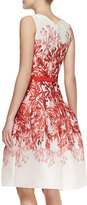 Thumbnail for your product : Carolina Herrera Full-Skirt Printed A-Line Dress
