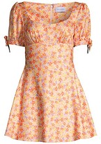Thumbnail for your product : Significant Other Kira Floral-Print Bow-Detail Dress