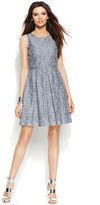 Thumbnail for your product : Studio M Sleeveless Floral Eyelet Dress