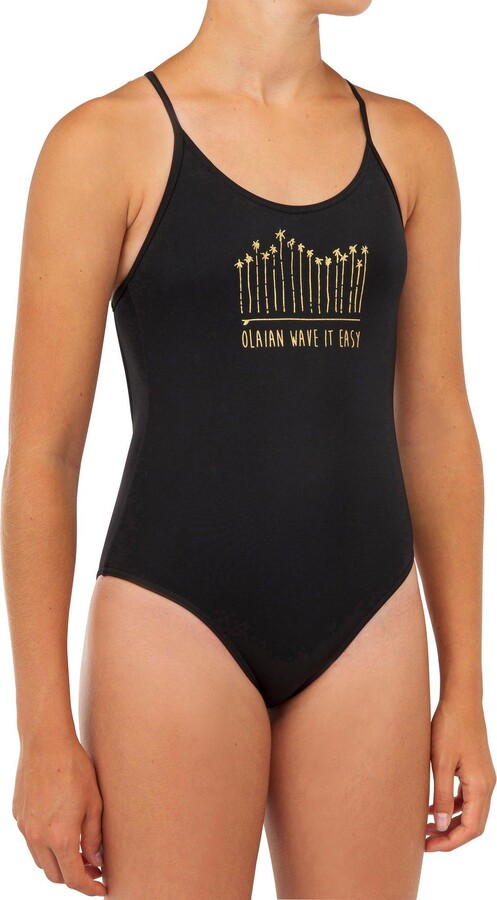 Decathlon One-Piece Swimsuit 100 ShopStyle Girls' Swimwear