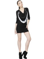 Thumbnail for your product : Just Cavalli Viscose Jersey Fringe Dress