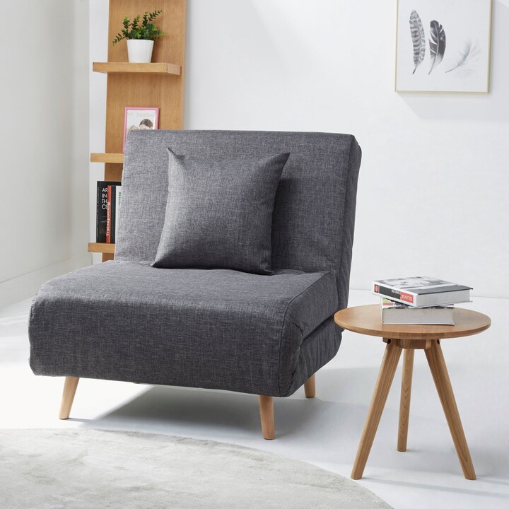 Dunelm Macy Fabric Pebble Chair Bed Grey ShopStyle Armchairs & Recliners