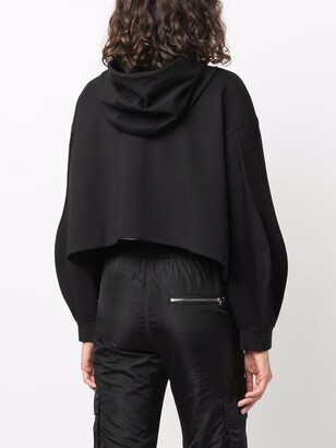 Emporio Armani Cropped Zip-Up Hoodie