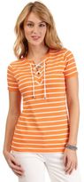 Thumbnail for your product : Nautica Stripe Polo Shirt with Crossing Tie Front