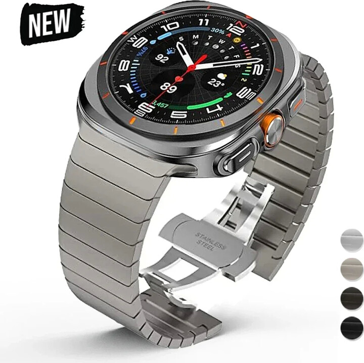 Jaytop Stainless Steel Bracelet for Samsung Galaxy Watch Ultra 2025 47mm Band Luxury Metal Wristband Strap for Galaxy 8/8Classic 46mm