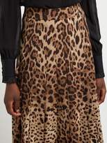 Thumbnail for your product : Dolce & Gabbana Leopard Print High Rise Wool Blend Midi Skirt - Womens - Leopard