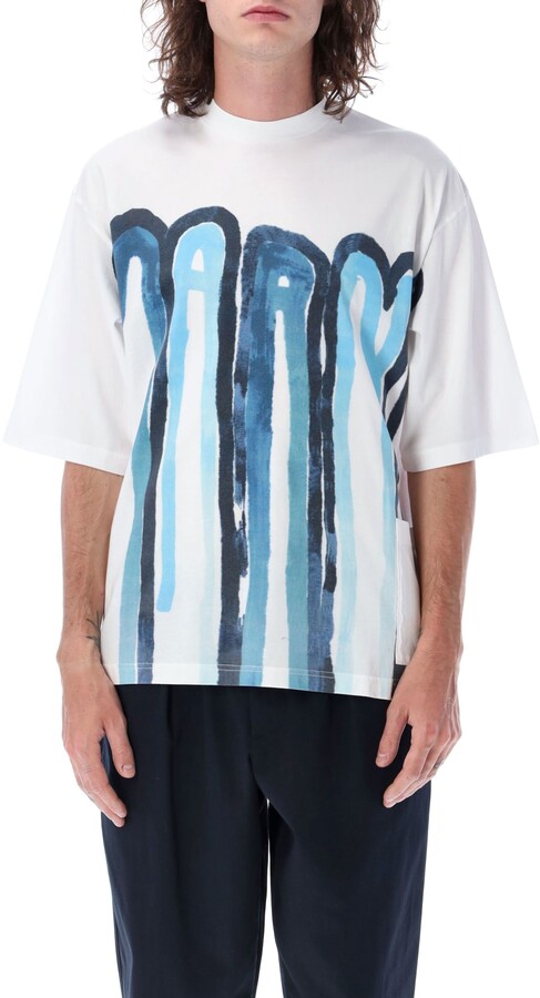 marni dripping logo t shirt
