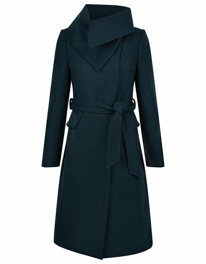teal coat womens