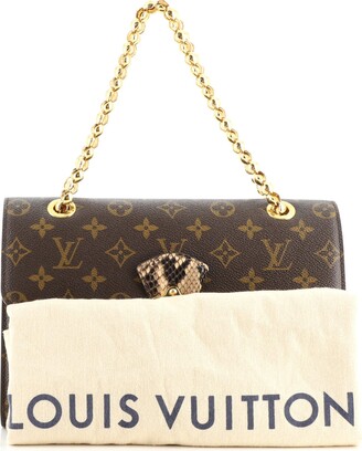 Louis Vuitton Monogram Canvas and Python Victoire Bag Louis Vuitton