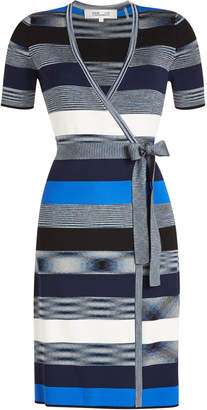 Diane von Furstenberg Striped Wrap Dress