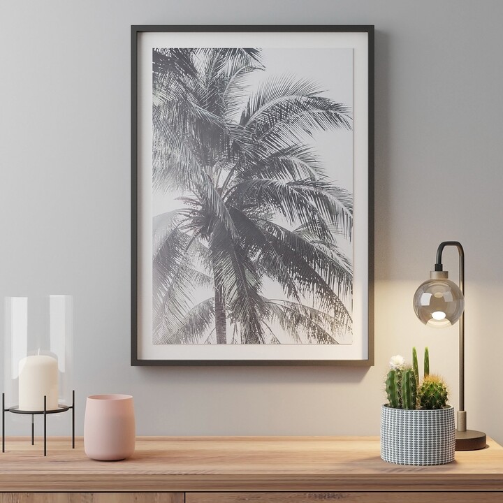 Dunelm Palm Leaf Photography 2 White/Grey ShopStyle Decor