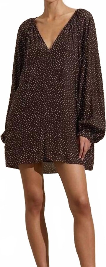 Petit Peony Vacation Mini Dress In Freckle