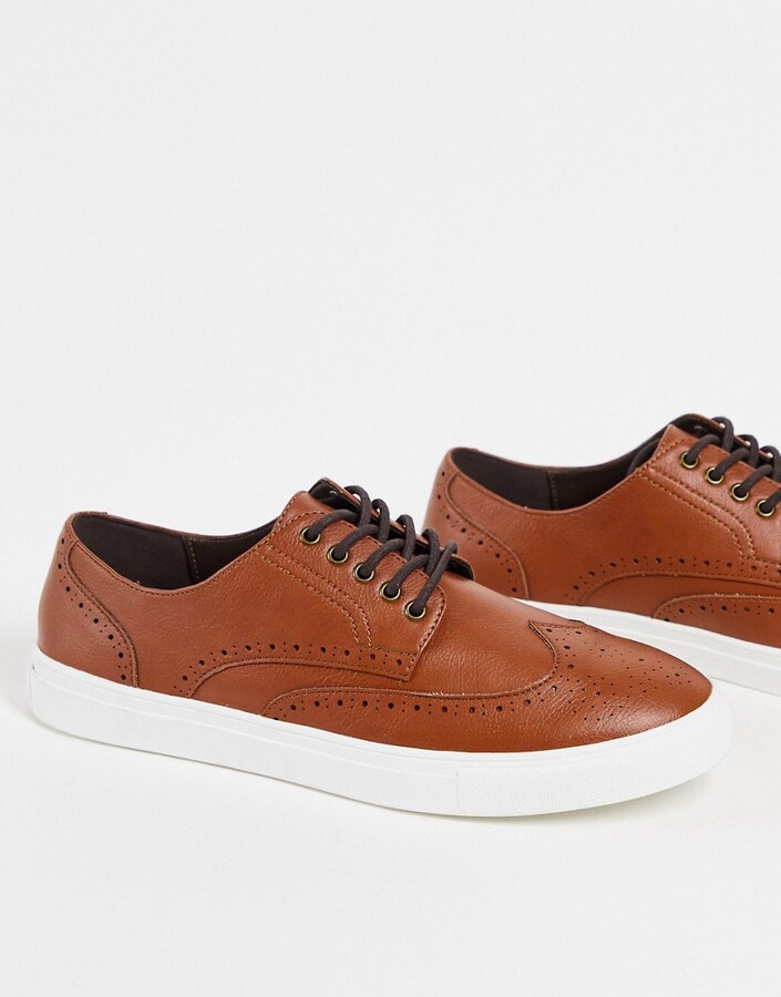 brown brogue trainers