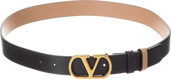 Valentino Vlogo Signature Reversible Leather Belt