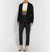 Thumbnail for your product : Barena Panelled Cotton-Jersey, Brushed-Twill And Striped Virgin Wool-Blend Sweatshirt
