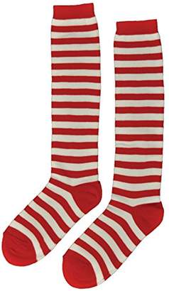 Raggedy Ann & Andy Licensed Red & White Striped Socks Stockings - Adult