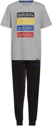 adidas Boy's Sketchy Linear Logo T-Shirt