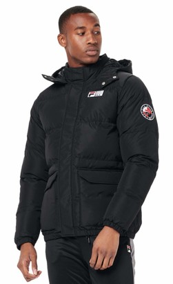 fila puffer jacket black