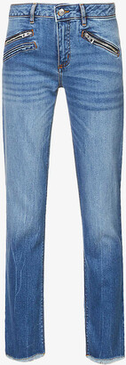 Zadig & Voltaire Ava faded mid-rise stretch-denim jeans - ShopStyle