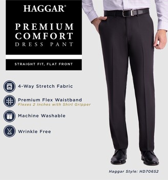 Haggar Men's Premium Comfort Straight-Fit 4-Way Stretch Wrinkle