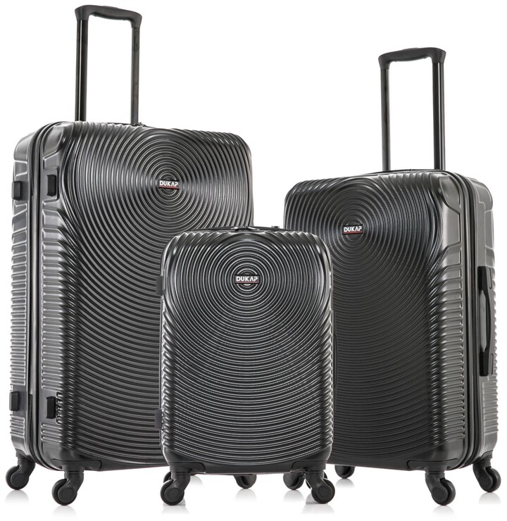 Navy/Grey Chariot Madrid 3 Piece Expandable Spinner Luggage Set 