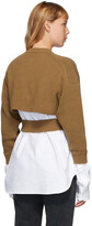 Thumbnail for your product : alexanderwang.t alexanderwang.t Brown Bi-Layer Oxford Shirting Cardigan